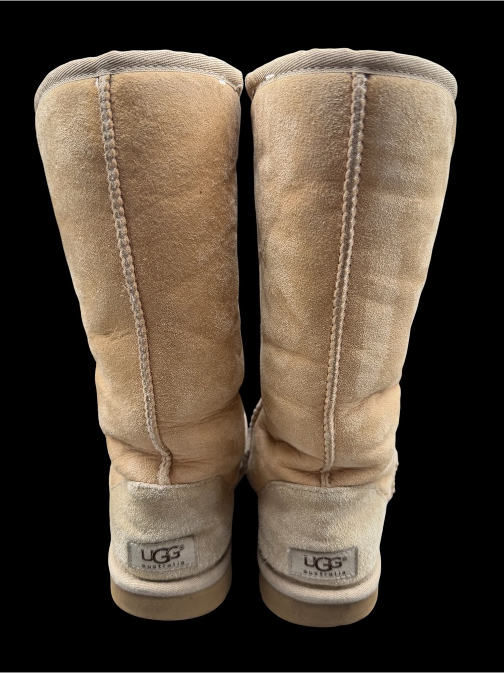UGG Australia Classic Tall Sand Sheepskin Suede Boots Women’s Size 5 - Picture 8 of 8